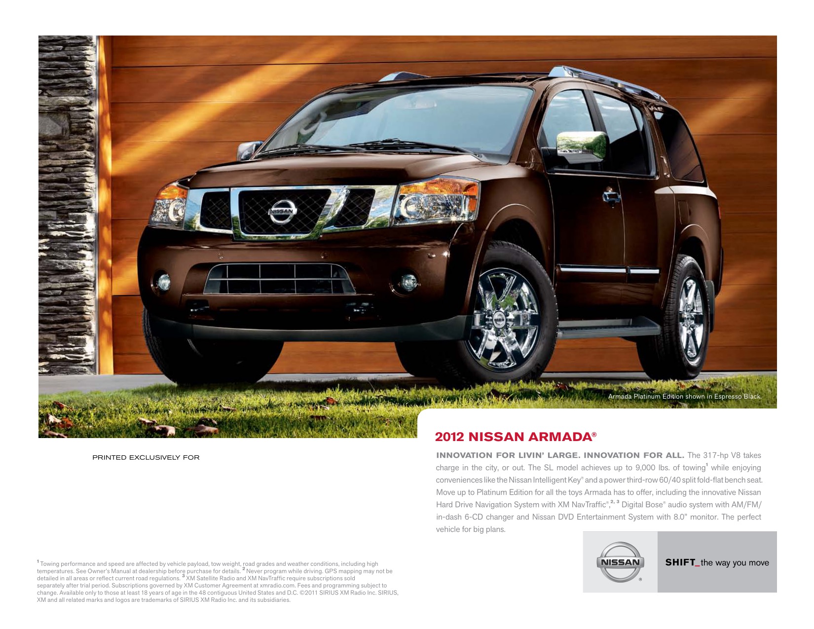 2012 Nissan Armada Brochure